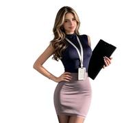 Women's Office Secretary Costume, Fancy Office Uniform, Cosplay Secretary