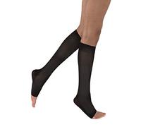Women's Opaque 15-20 mmHg Open Toe Knee High Support Stocking Size: Medium, Color: Classic Black by Jobst