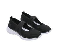 Women's Orthopedic Air Cushion Shoes Casual Mesh Comfortable Working Nurse Shoes Lightweight Platform Mary Jane Sneakers Breathable Walking Running Trainers