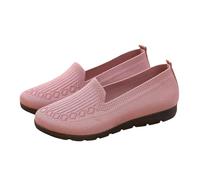 Women's Orthopedic Loafers Breathable Mesh Slip on Trainers for Women Knit Non-Slip Soft Sole Walking Shoes with Arch Support Lightweight Plantar Fasciitis Sneakers Casual Diabetic Flats Footwear