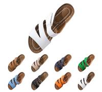 Womens Orthopedic Sandals Block Heel Arch Support Sandals for Women Anti Slip Open Toe Faux Leather Heeled Mules with Memory Foam Wide Fit Sports Slides Holiday Summer Clogs for Beach Holiday