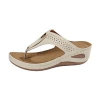 Women's Orthopedic Sandals Flip Flops Arch Support Thong Sandal Ladies Open Toe Wedge Slippers Metal Buckle Shower Sandals House Slippers Shoes Anti Slip Shower Slides Comfortable Slip on Slipper