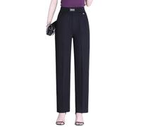 Womens Pants Reinvent Seniors' EleganceGlamorease Drape High Rise Pull-On Stretch Pants (Black,6XL)
