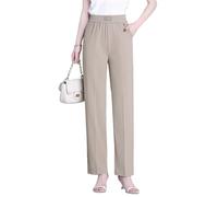 Womens Pants Reinvent Seniors' EleganceGlamorease Drape High Rise Pull-On Stretch Pants (Khaki,XL)