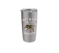 Womens Pet Red Leg Spider Art Girl Who Loves Tarantula Lover Vaso térmico de acero inoxidable de doble pared