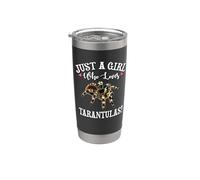 Womens Pet Red Leg Spider Art Girl Who Loves Tarantula Lover Vaso térmico de acero inoxidable de doble pared