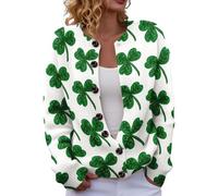 Women's Pink Heart Knit Cardigan Casual Loose Fit Sweater for Fall and Winter