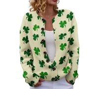 Women's Pink Heart Knit Cardigan Casual Loose Fit Sweater for Fall and Winter