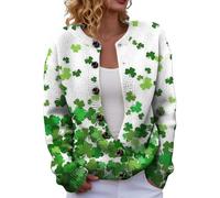 Women's Pink Heart Knit Cardigan Casual Loose Fit Sweater for Fall and Winter