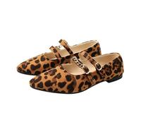 Women's Point Toe Ballet Flats,Slip On Buckle Strap Ladies Ballerina Shoes,Soft Anti-Slip Sole Ballet Pumps for Work Driving Daily Wear,Mary Jane Loafers