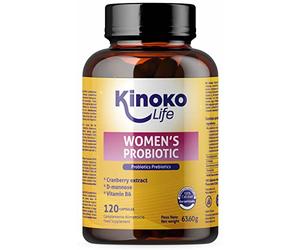 WOMEN'S PROBIOTICS - Probioticos Mujer Flora Intima - 100B UFC | L. crispatus, L. gasseri, L. rhamnosus, L. reuteri, L. plantarum + B. longum + S. thermophilus | FOS | D-Manosa + Arandano | 120 Caps