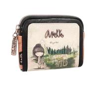 Women's Purse - Small Faux Leather Wallet with Single Compartment, Back Pocket, Zip Closure and Hanging Ring - The Forest Collection - Measures 12x9x3cm