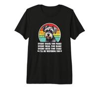Womens Retro Vintage Every Snack Miniature Schnauzer Lover Camiseta Premium
