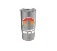 Womens Retro Vintage This Is Why I Choose The Bear Vaso térmico de acero inoxidable de doble pared