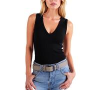 Women's Ribbed V-Neck Tank Top Sleeveless Slim Fit Basic Camisole Summer Casual Stretchy Knit Undershirt for Layering or Daily Wear