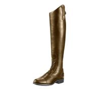 Women's Riding Boots Equestrian Style - Flat Heel, Knee-High Leather Look, Wide Calf & Plus Size Available, Durable Pull-On Boots(Coffee,38 EU)