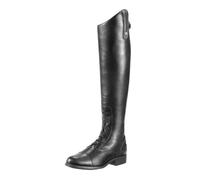 Women's Riding Boots Equestrian Style - Flat Heel, Knee-High Leather Look, Wide Calf & Plus Size Available, Durable Pull-On Boots(Black,47 EU)