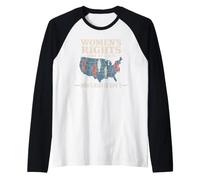 Women's Rights Vary by State Men's Rights Don't Feminist Camiseta Manga Raglan