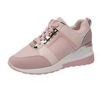 Womens Running Trainers Air Cushion Arch Support Sneakers Wedge Trainers Ladies Walking Shoes Mesh Breathable Work Gym Sport Trainer Shoes for Athletic Tennis Jogging