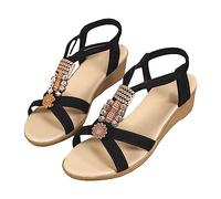 Womens Sandals,Womens Espadrille Wedge Sandals Open Toe Slingback Ladies Low Mid Heel Summer Sandals Summer Fashion Sandals ES41785
