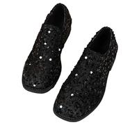 Women's Sequin Loafers with Arch Support Womens Wide Fit Slip On Flat Walking Shoes Casual Non-Slip Glitter Penny Boat Deck Shoes for Dress Wedding Party