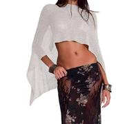 Women's Sheer Mesh Poncho - Lightweight See-Through Bolero Cover-Up for Beach & Summer Nights