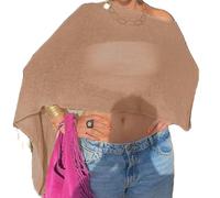Women's Sheer Mesh Poncho - Lightweight See-Through Bolero Cover-Up for Beach & Summer Nights