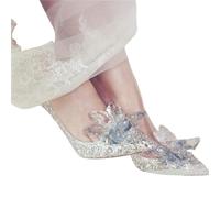 Women's Shoes Rhinestone High Heels Women Pumps Fashion Pointed Toe Woman Crystal Party Wedding(Silver Drill-5CMHeel,35)