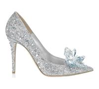 Women's Shoes Rhinestone High Heels Women Pumps Fashion Pointed Toe Woman Crystal Party Wedding(White Drill-9CM Heel,41)