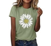 Women's Short Sleeve Printed T-Shirt Cottont-Shirts Original Women's T-Shirts Fashion Casual Loose Print Round Neck AlgodoncóModo Verano Basic tee (2-a-Mint Green, XXL)