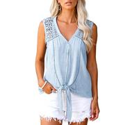 Women's Short Sleeve V Neck Swiss Dot Lace Blouse Casual Boho High Low Hem Flowy Tops Summer Elegant Peplum Shirt for Daily Wear and Vacation