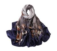 Women's Silk Leaf Scarf - Vintage Shawl in Pink Chiffon - Muslim Head Wrap Neckerchief for Beach, Bridal and Christmas Decorations