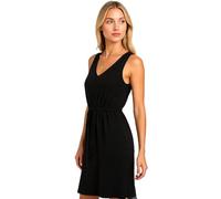 Women's Sleeveless V Neck Summer Dress Casual Drawstring Waist Midi Dress with Pockets Solid Color Loose Fit Beach Vacation Sundress for Ladies