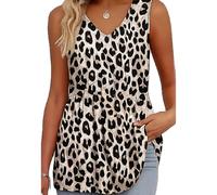 Women's Sleeveless V Neck Tank Top Flowy Babydoll Blouse with Pockets Casual Summer Eyelet Texture Tunic Shirt for Ladies Vacation Beach Wear