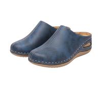Women's Slip-On Closed Toe Chunky Sandals,Comfortable Low Heel Orthopedic Sandals with Arch Support Slip on Shoes,Heeled Block Platform Mid Heels Sandal Slippers Mules
