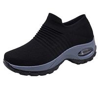 Women's Slip-On Shoes Comfortable and Lightweight for Walking, Work (Negro, Adulto, Mujer, 42, Números, Sistema Tallas Calzado EU, Mediano)