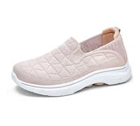 Womens Slip on Trainers Comforble Walking Shoes with Memory Foam,Lightweight Closed Toe Sneaker,Casual Soft Sole Breathable Shoes,Mesh Up Athletic Shoes
