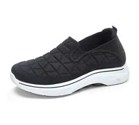 Womens Slip on Trainers Comforble Walking Shoes with Memory Foam,Lightweight Closed Toe Sneaker,Casual Soft Sole Breathable Shoes,Mesh Up Athletic Shoes