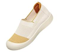 Womens Slip on Trainers Comforble Wide Toe Box Walking Shoes with Arch Support,Lightweight Closed Toe Barefoot Sneaker, Casual Soft Sole Breathable Shoes, Mesh Up Athletic Shoes
