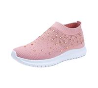 Womens Slip On Trainers Summer Ladies Sneakers Walking Barefoot Loafers Shoes Mesh Breathable Lightweight Casual Fashion Wide Fit Beach Comfy Washable Slide Sport Orthopedic Shoes
