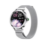Women's Smartwatch Call Function AMOLED 1.109 Fitness Tracker 110+ Sports Steps SpO2 BP Heart Rate Sleep Monitoring IP68 (Silver)