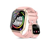 Women's Smartwatch with Bluetooth Calling, 1.85-inch HD Screen, IP68 Waterproof, for Android/iOS, Pink