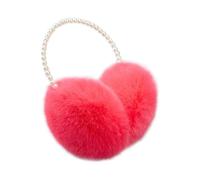 Women's Soft Plush Earmuffs with Pearl Headband Outdoor Warm Earmuffs (white) (d-583-a) Gd