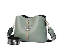 Women's Soft PU Leather Shoulder Bag Fashionable Versatile Casual Large Capacity Simple Solid Color 2026(Green)