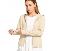 Women's SPF 50+ Sun Protection Long Sleeve Hooded Jacket for Summer Outdoor Activities Lightweight Quick Dry Shirts for Beach, Hiking, Running, Yoga