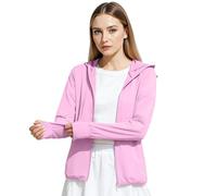 Women's SPF 50+ Sun Protection Long Sleeve Hooded Jacket for Summer Outdoor Activities Lightweight Quick Dry Shirts for Beach, Hiking, Running, Yoga