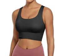 Women's Sports Bra Without Steel Rings Ruffle Yoga Beauty Vest Built-in Firm Chest Pad Fitness Lift Rating, Gray, L(A,M)