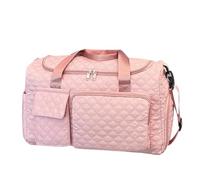 Women's Sports Tote Bag, Large Capacity Overnight Duffel, Widened Shoulder Strap Dry Separation, Travel Luggage Accessory, Gym Bag for Towels, Clothes, Ideal Fitness, Weekend Trips, rosa, Se référer