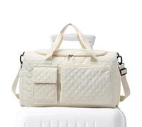 Women's Sports Tote Bag, Large Overnight Duffel, Widened Shoulder Strap, 17,32 x 7,87 x 16,54 pulgadas, Separación húmeda y seca, Spacious Travel Companion for Gym, Work, Weekend Trips, beige, Se