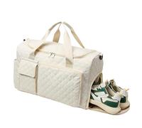 Womens Sports Tote Bag, Overnight Duffel, 17,32 x 7,87 in Widened Shoulder Strap, Amplia Capacity Luggage Separation for Clothes When Traveling and Gym Accessory, beige, Se référer au descriptif